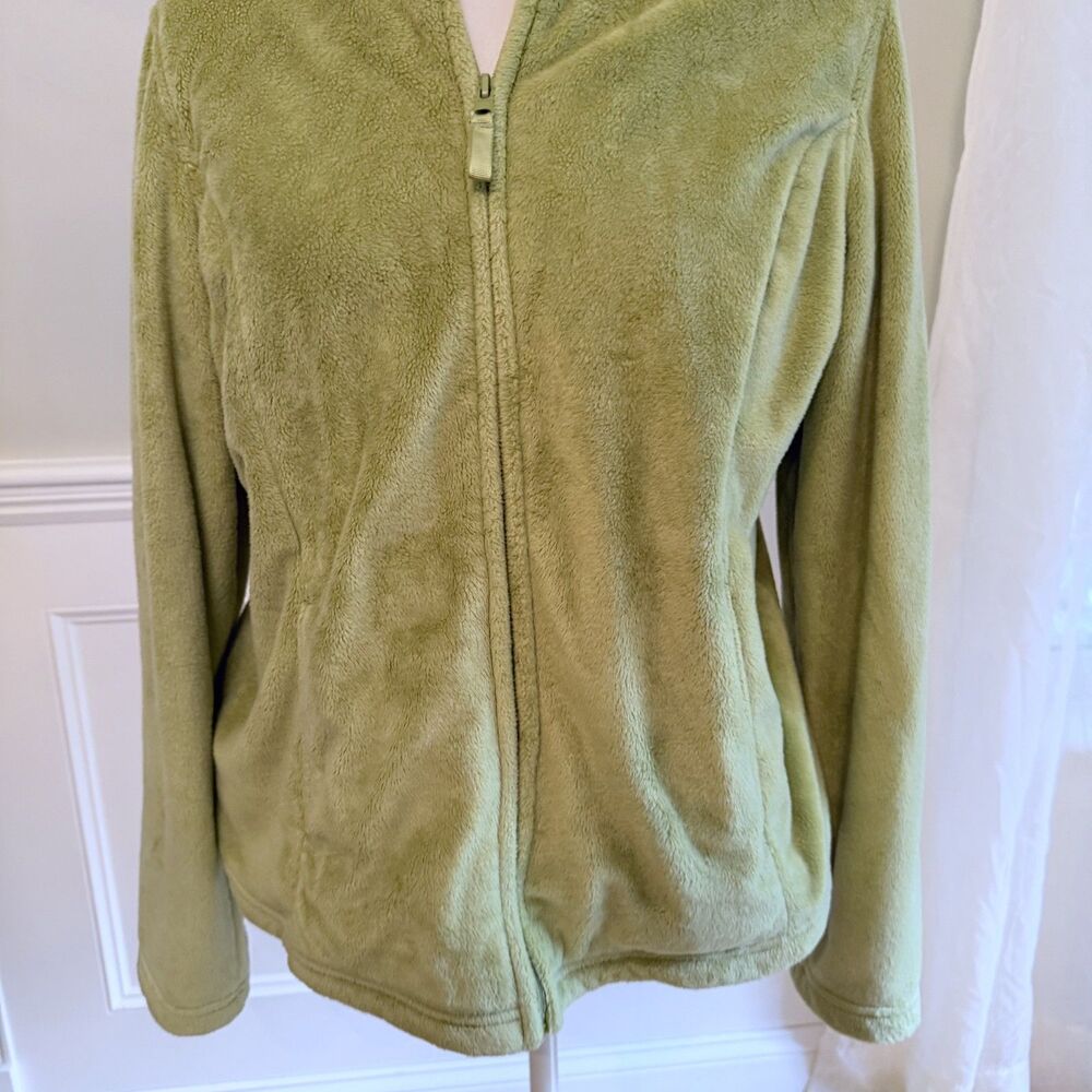 Telluride Clothing Co. Sage Green Full Zip Plush Fleece Jacket Women's L - Picture 5 of 16